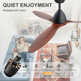 Meron 56-Inch 3-Blade Ceiling Fan With No Light