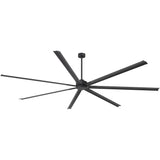 AirForge 120-inch HVLS industrial ceiling fan with 7 black blades.