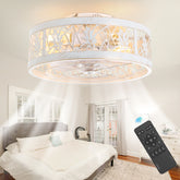 16.5-inch Low Profile Ceiling Fan with Light and Remote (7-blade)