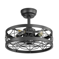 Casey 16.5-in Black Chandelier Ceiling Fan with Remote Control(7-blade)