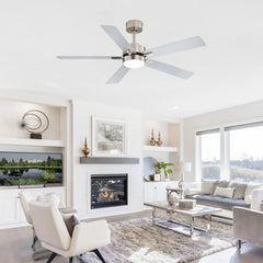 52-in Integrated LED Indoor Ceiling Fans with Light and Remote Control Included