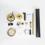 72-Inch Modern Ceiling Fan with Remote, Reversible Powerful DC Motor, 8 Aluminum Blades, 6-Speed, Dual Downrods(7“&24”), LED Light Kit with 3 Color Temps(3000K/4500K/6000K), Black/Gold Black/White/Gold White Finish for Large Room