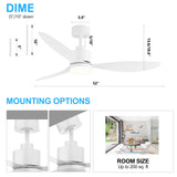 Aervon 52-Inch 3-Blade Ceiling Fan With Light