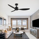 Aervon 52" Gold 3-Blade Ceiling Fan Without Light & Remote