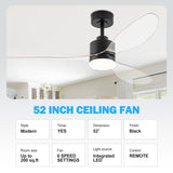 Aervon 52-Inch 3-Blade Ceiling Fan With Light