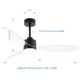 Aervon 52-Inch 3-Blade Ceiling Fan With Light