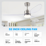 Aervon 52-Inch 3-Blade Ceiling Fan With Light