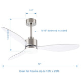 Aervon 52-Inch 3-Blade Ceiling Fan With Light