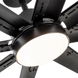 72-Inch Modern Ceiling Fan with Remote, Reversible Powerful DC Motor, 8 Aluminum Blades, 6-Speed, Dual Downrods(7“&24”), LED Light Kit with 3 Color Temps(3000K/4500K/6000K), Black/Gold Black/White/Gold White Finish for Large Room