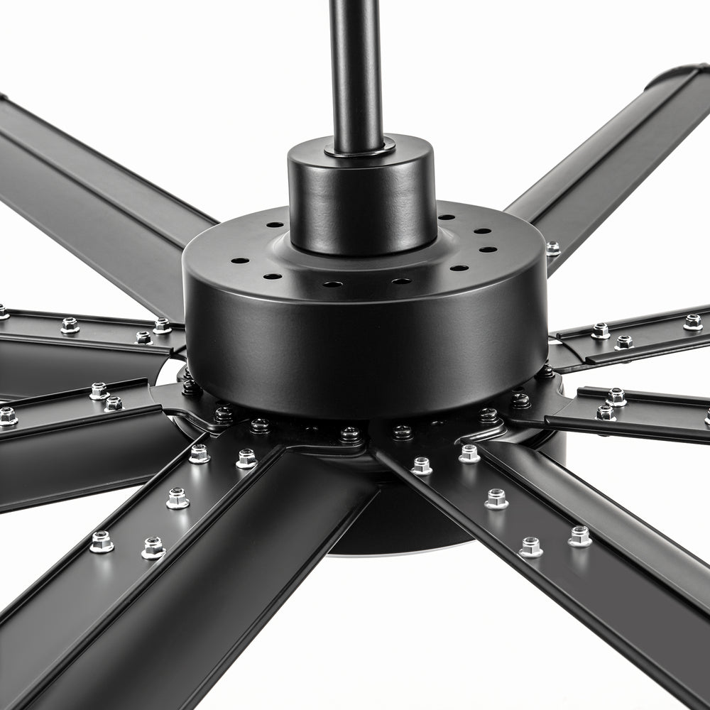 72-Inch Modern Ceiling Fan with Remote, Reversible Powerful DC Motor, 8 Aluminum Blades, 6-Speed, Dual Downrods(7“&24”), LED Light Kit with 3 Color Temps(3000K/4500K/6000K), Black/Gold Black/White/Gold White Finish for Large Room