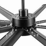 72-Inch Modern Ceiling Fan with Remote, Reversible Powerful DC Motor, 8 Aluminum Blades, 6-Speed, Dual Downrods(7“&24”), LED Light Kit with 3 Color Temps(3000K/4500K/6000K), Black/Gold Black/White/Gold White Finish for Large Room