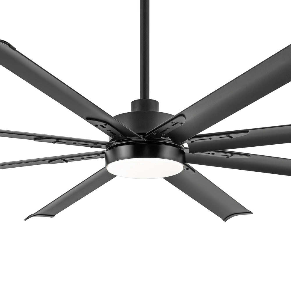 72-Inch Modern Ceiling Fan with Remote, Reversible Powerful DC Motor, 8 Aluminum Blades, 6-Speed, Dual Downrods(7“&24”), LED Light Kit with 3 Color Temps(3000K/4500K/6000K), Black/Gold Black/White/Gold White Finish for Large Room