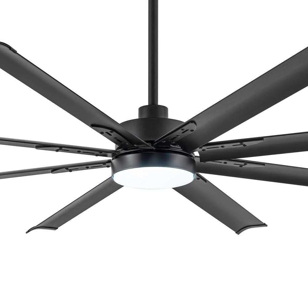 72-Inch Modern Ceiling Fan with Remote, Reversible Powerful DC Motor, 8 Aluminum Blades, 6-Speed, Dual Downrods(7“&24”), LED Light Kit with 3 Color Temps(3000K/4500K/6000K), Black/Gold Black/White/Gold White Finish for Large Room