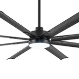 72-Inch Modern Ceiling Fan with Remote, Reversible Powerful DC Motor, 8 Aluminum Blades, 6-Speed, Dual Downrods(7“&24”), LED Light Kit with 3 Color Temps(3000K/4500K/6000K), Black/Gold Black/White/Gold White Finish for Large Room