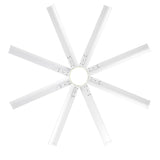 72-Inch Modern Ceiling Fan with Remote, Reversible Powerful DC Motor, 8 Aluminum Blades, 6-Speed, Dual Downrods(7“&24”), LED Light Kit with 3 Color Temps(3000K/4500K/6000K), Black/Gold Black/White/Gold White Finish for Large Room