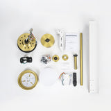 72-Inch Modern Ceiling Fan with Remote, Reversible Powerful DC Motor, 8 Aluminum Blades, 6-Speed, Dual Downrods(7“&24”), LED Light Kit with 3 Color Temps(3000K/4500K/6000K), Black/Gold Black/White/Gold White Finish for Large Room