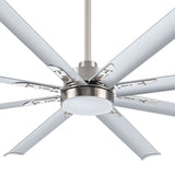 72-Inch Modern Ceiling Fan with Remote, Reversible Powerful DC Motor, 8 Aluminum Blades, 6-Speed, Dual Downrods(7“&24”), LED Light Kit with 3 Color Temps(3000K/4500K/6000K), Black/Gold Black/White/Gold White Finish for Large Room