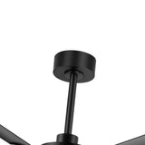 72-inch Black LED Ceiling Fan with Light Kit and Remote,6 Aluminum Blades,6" and 12" Dowmrods Included