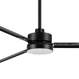 65-inch Black LED Ceiling Fan with Light and Remote Control(3 Blade)