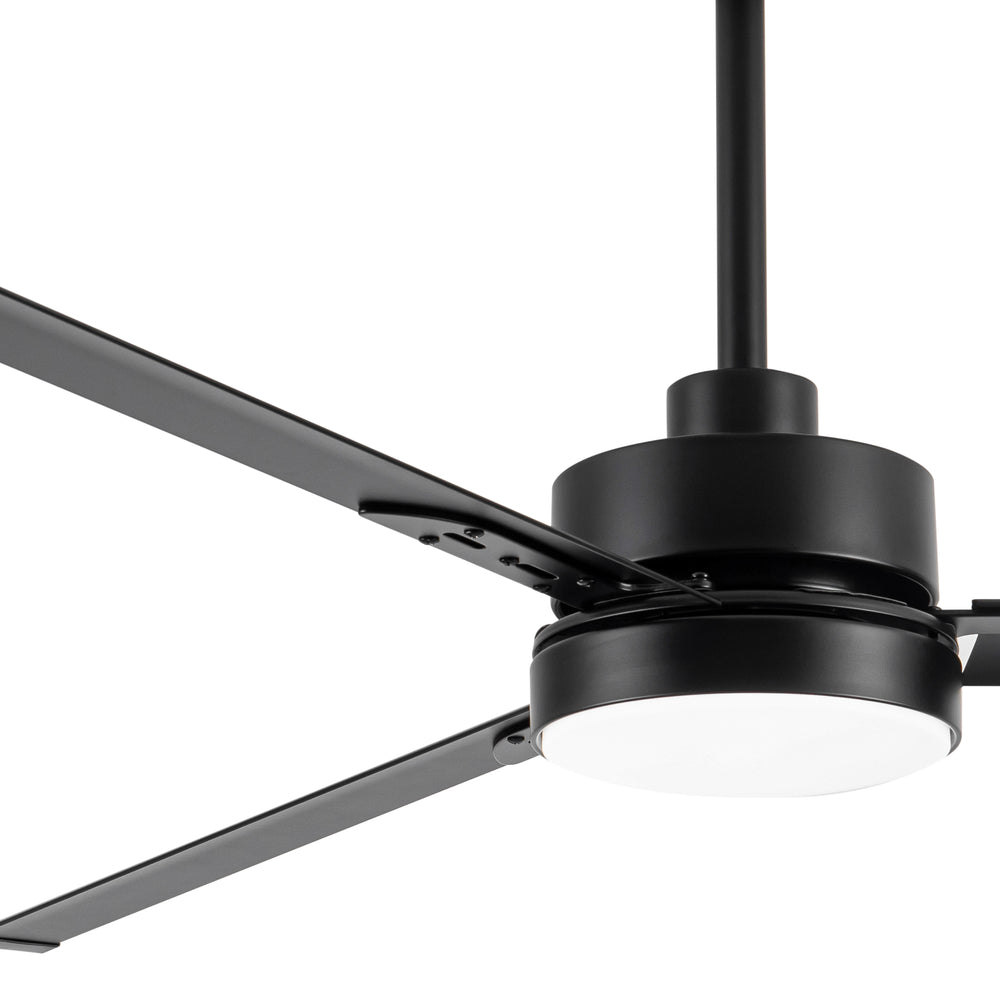 65-inch Black LED Ceiling Fan with Light and Remote Control(3 Blade)