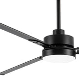 65-inch Black LED Ceiling Fan with Light and Remote Control(3 Blade)