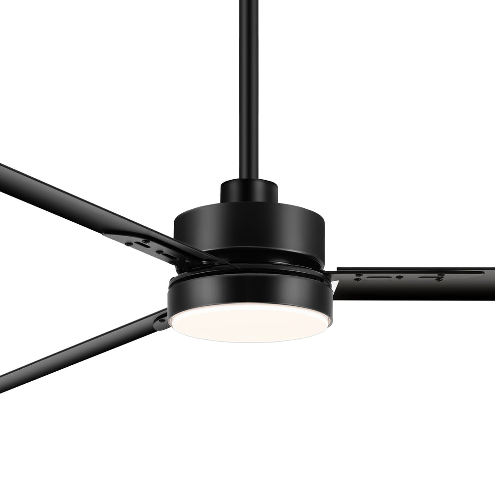 65-inch Black LED Ceiling Fan with Light and Remote Control(3 Blade)
