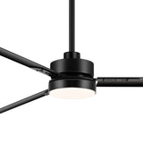 65-inch Black LED Ceiling Fan with Light and Remote Control(3 Blade)