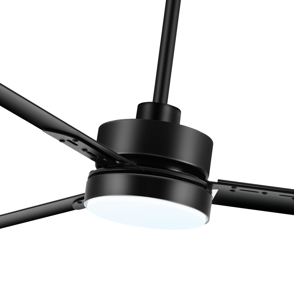 65-inch Black LED Ceiling Fan with Light and Remote Control(3 Blade)