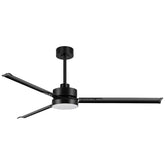 Aluvanta 65" Black 3-Blade Ceiling Fan with Light & Remote
