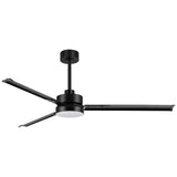 65-inch Black LED Ceiling Fan with Light and Remote Control(3 Blade)