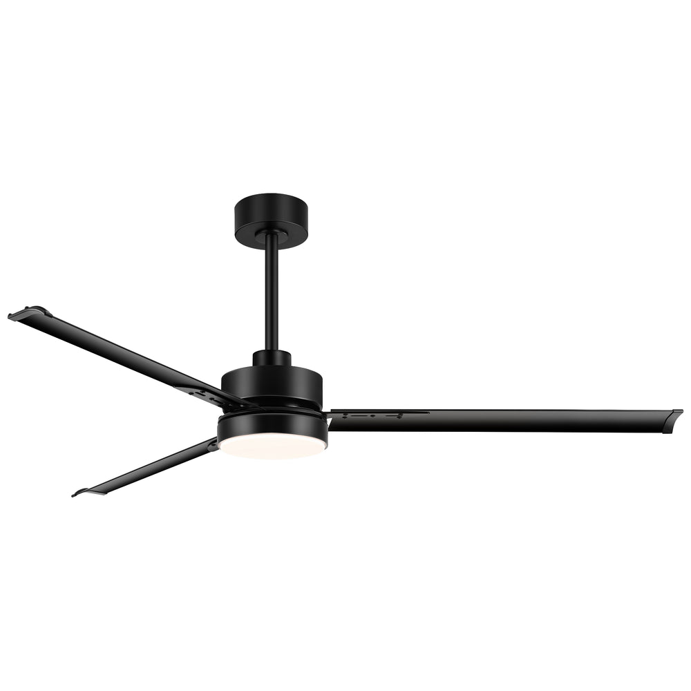 65-inch Black LED Ceiling Fan with Light and Remote Control(3 Blade)