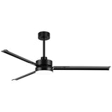 65-inch Black LED Ceiling Fan with Light and Remote Control(3 Blade)