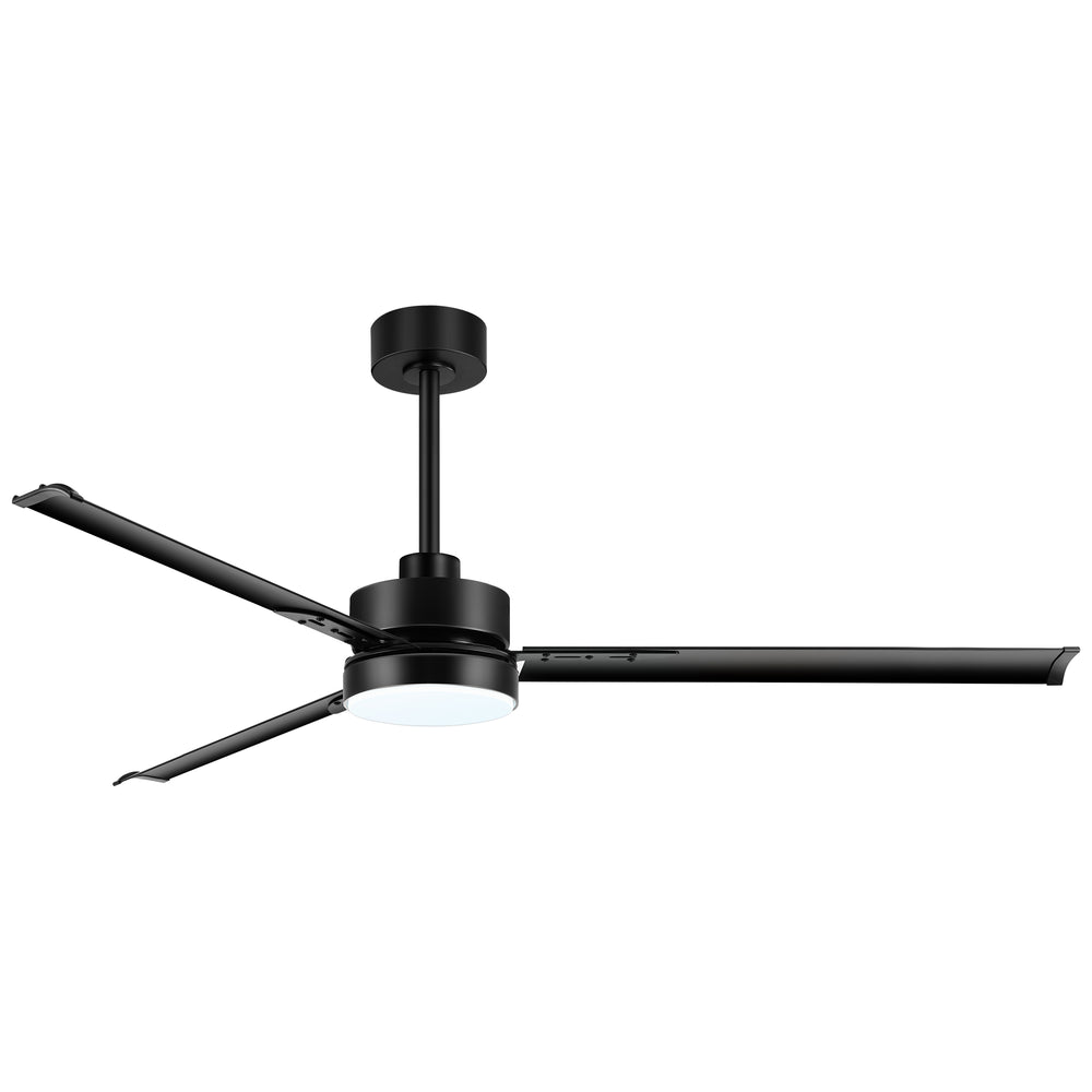 65-inch Black LED Ceiling Fan with Light and Remote Control(3 Blade)