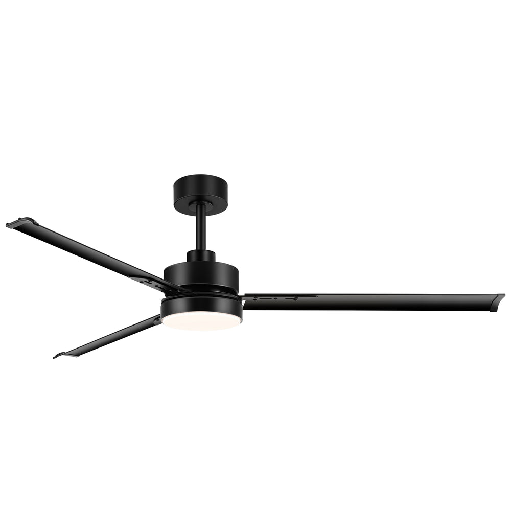65-inch Black LED Ceiling Fan with Light and Remote Control(3 Blade)