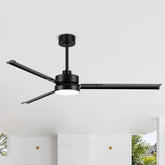 65-inch Black LED Ceiling Fan with Light and Remote Control(3 Blade)