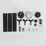 Solmere 48-Inch Black 3-Blade Ceiling Fan With Light & Remote