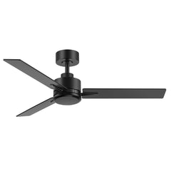 48-inch Indoor Black  Ceiling Fan with Remote without Light(3-Blade)