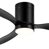 Rivon 52" 3-Blade Flush Mount Ceiling Fan With Light & Remote