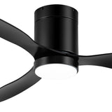 Rivon 52" 3-Blade Flush Mount Ceiling Fan With Light & Remote
