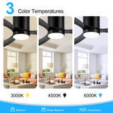 Rivon 52" 3-Blade Flush Mount Ceiling Fan With Light & Remote