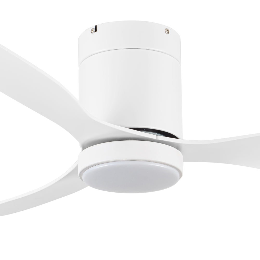 Rivon 52" 3-Blade Flush Mount Ceiling Fan With Light & Remote