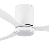 Rivon 52" 3-Blade Flush Mount Ceiling Fan With Light & Remote
