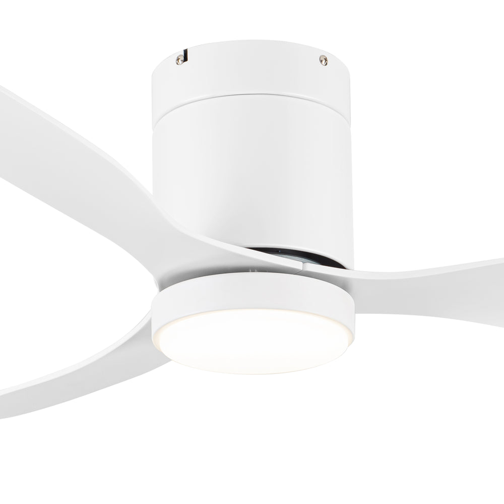 Rivon 52" 3-Blade Flush Mount Ceiling Fan With Light & Remote