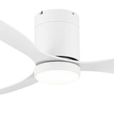 Rivon 52" 3-Blade Flush Mount Ceiling Fan With Light & Remote
