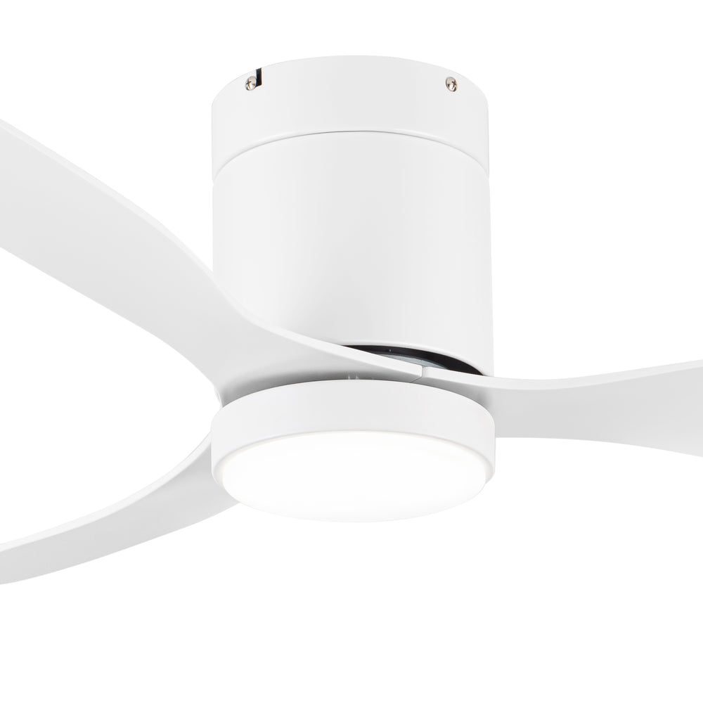 Rivon 52" 3-Blade Flush Mount Ceiling Fan With Light & Remote