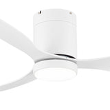 Rivon 52" 3-Blade Flush Mount Ceiling Fan With Light & Remote