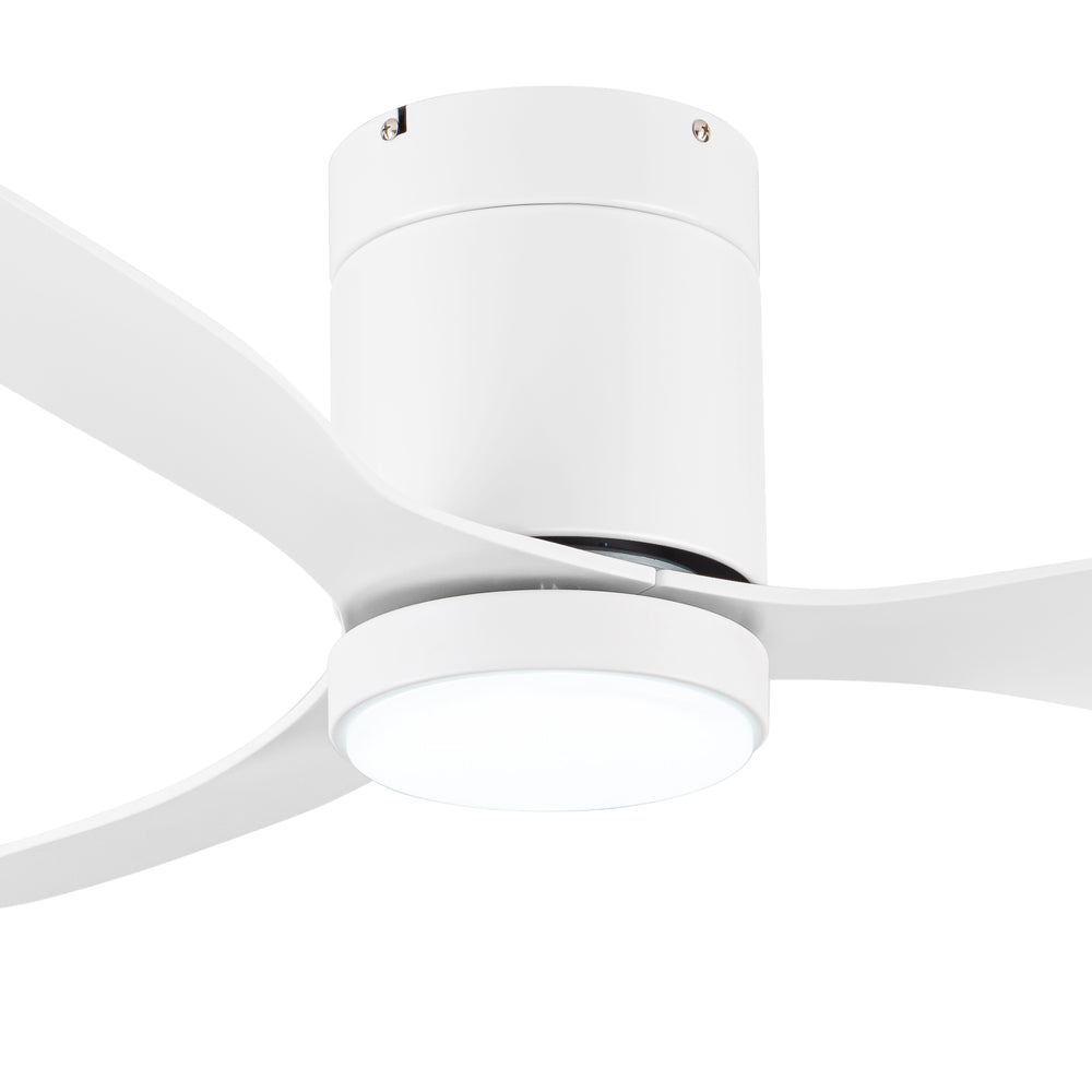 Rivon 52" 3-Blade Flush Mount Ceiling Fan With Light & Remote