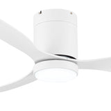 Rivon 52" 3-Blade Flush Mount Ceiling Fan With Light & Remote
