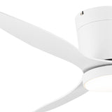 Rivon 52" 3-Blade Flush Mount Ceiling Fan With Light & Remote
