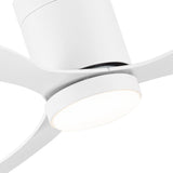Rivon 52" 3-Blade Flush Mount Ceiling Fan With Light & Remote